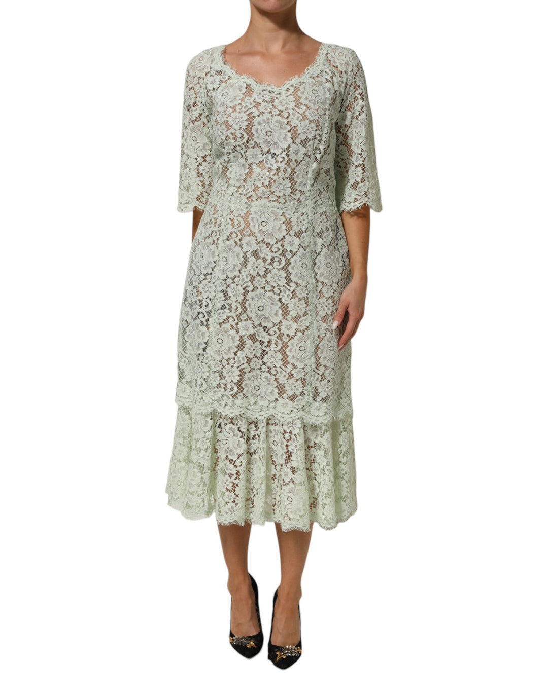 Dolce Gabbana Mint Green Midi Dress