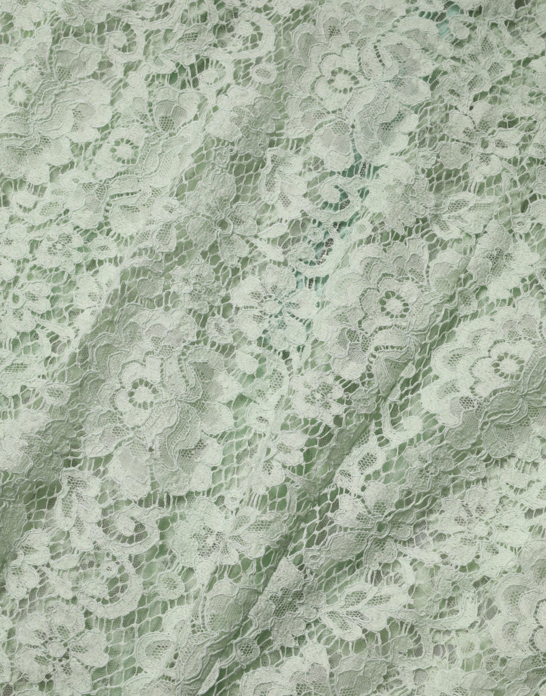 Dolce &amp; Gabbana Sample Sale Dolce &amp; Gabbana Mint Green Floral Lace Trim Midi Dress - | Designer outlet