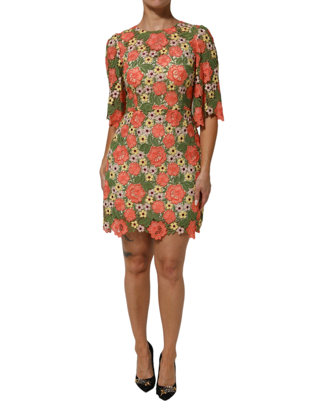 Dolce & Gabbana Multicolor Floral Aline Mini Dress  Ask Me Wear