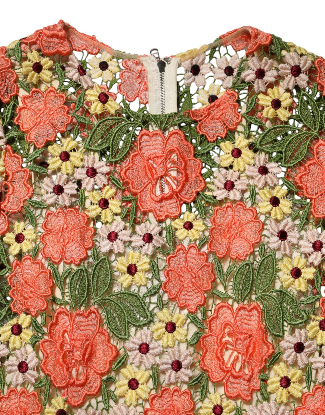 Dolce &amp; Gabbana Sample Sale Dolce &amp; Gabbana Multicolor Floral Embroidery Aline Mini Dress - | Designer outlet