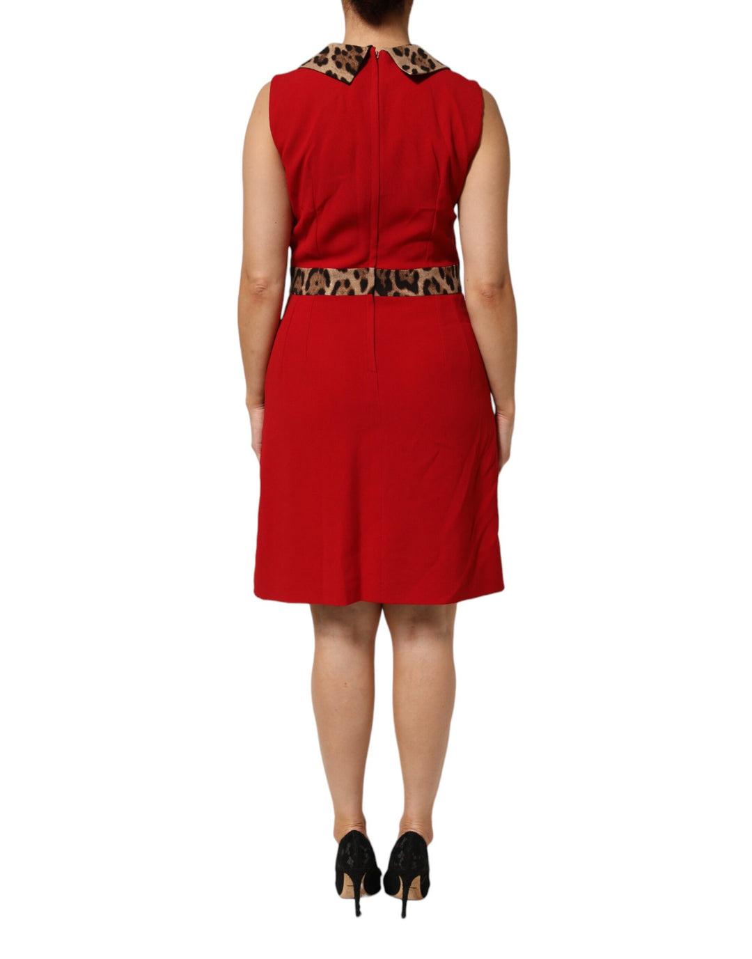 Dolce &amp; Gabbana Sample Sale Dolce &amp; Gabbana Red Leopard Viscose Sheath A-line Dress - | Designer outlet