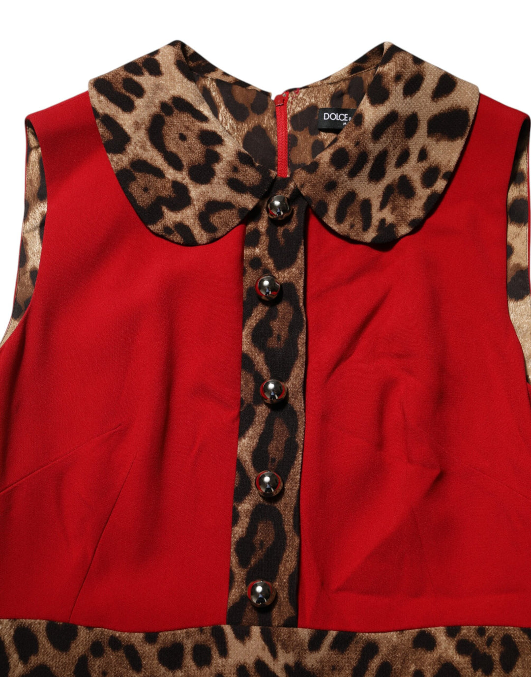 Dolce &amp; Gabbana Sample Sale Dolce &amp; Gabbana Red Leopard Viscose Sheath A-line Dress - | Designer outlet