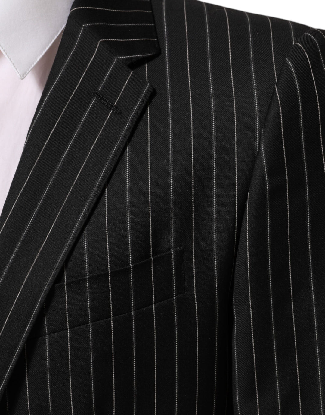 Dolce & Gabbana Black Stripes MARTINI 1 Button Suit Blazer by Dolce & Gabbana outlet now on sale