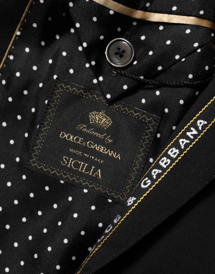 Dolce &amp; Gabbana Sample Sale Dolce &amp; Gabbana Black SICILIA Double Breasted Jacket Blazer - | Designer outlet