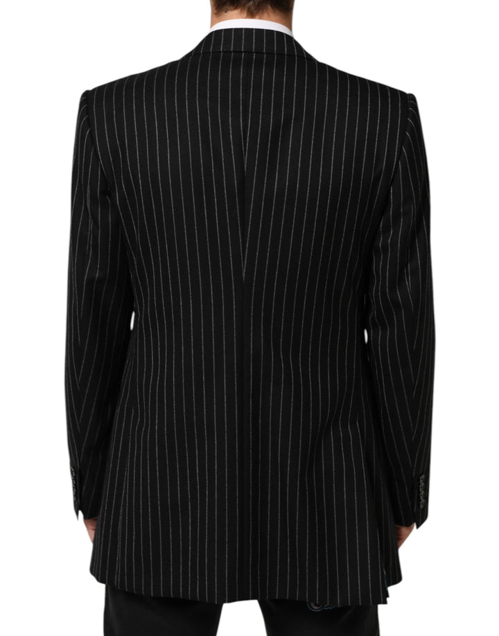 Dolce &amp; Gabbana Sample Sale Dolce &amp; Gabbana Black Stripes 2 Buttons Suit Jacket Blazer - | Designer outlet