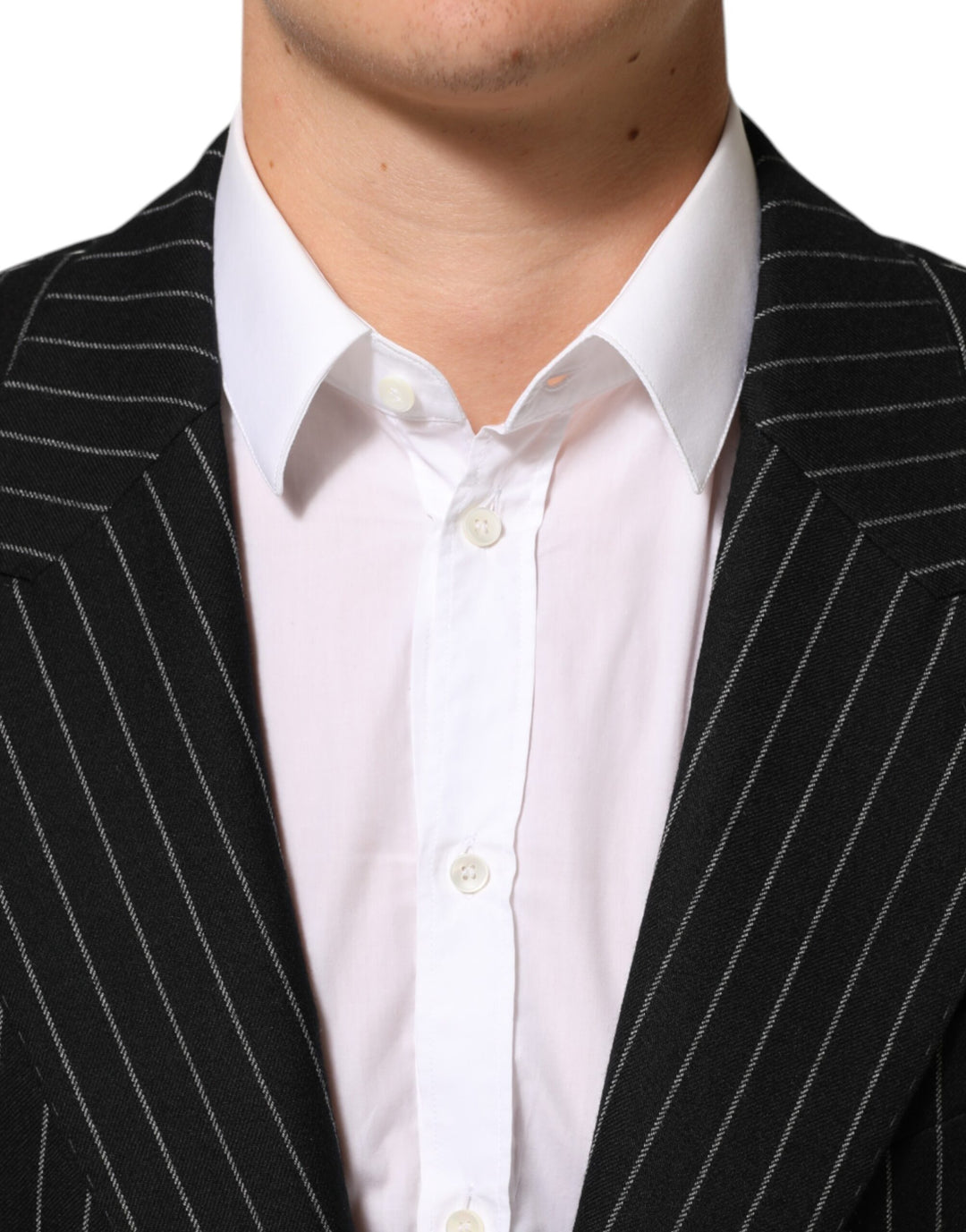 Dolce &amp; Gabbana Sample Sale Dolce &amp; Gabbana Black Stripes 2 Buttons Suit Jacket Blazer - | Designer outlet