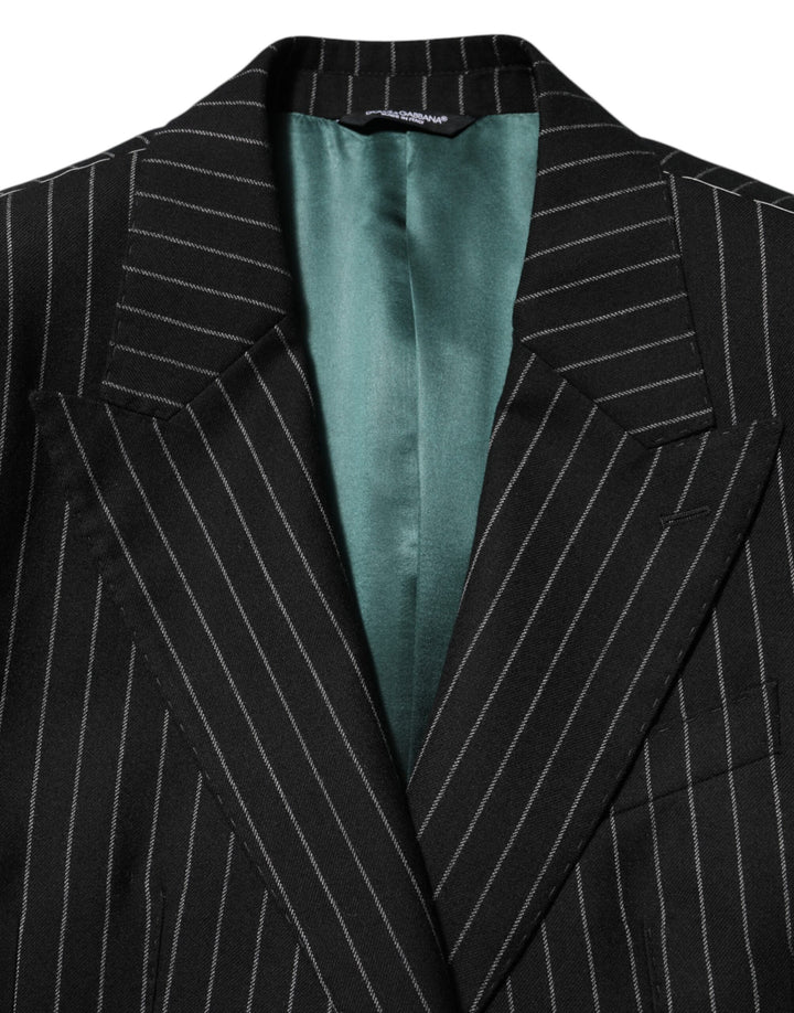 Dolce &amp; Gabbana Sample Sale Dolce &amp; Gabbana Black Stripes 2 Buttons Suit Jacket Blazer - | Designer outlet