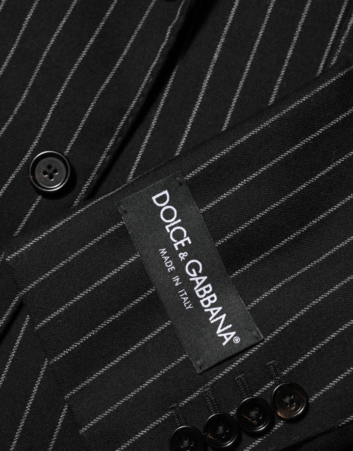 Dolce &amp; Gabbana Sample Sale Dolce &amp; Gabbana Black Stripes 2 Buttons Suit Jacket Blazer - | Designer outlet