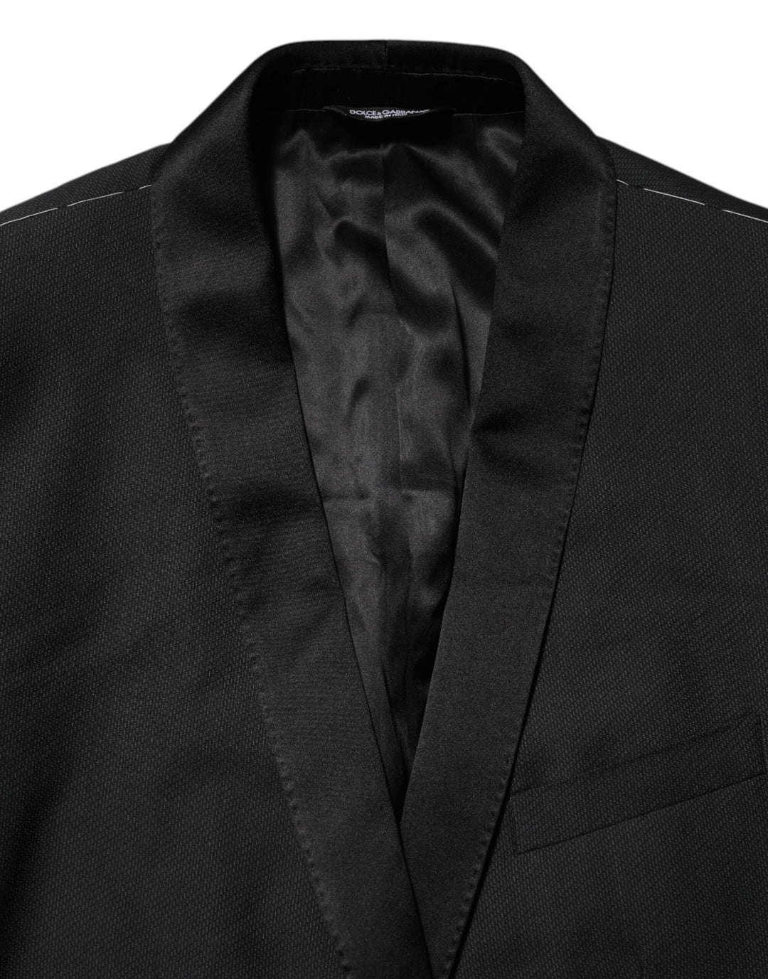 Dolce & Gabbana Black Wool GOLD 1 Button Suit Coat Blazer by Dolce & Gabbana outlet now on sale