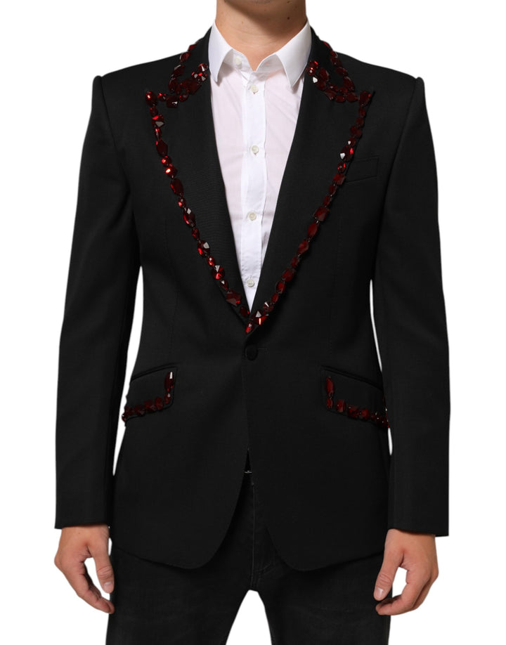 Dolce &amp; Gabbana Sample Sale Dolce &amp; Gabbana Black SICILIA Crystal Embellished Men Blazer - | Designer outlet