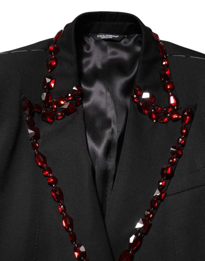 Dolce &amp; Gabbana Sample Sale Dolce &amp; Gabbana Black SICILIA Crystal Embellished Men Blazer - | Designer outlet