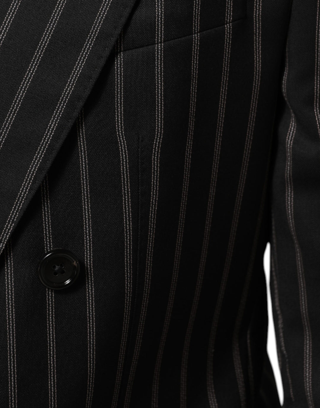 Dolce &amp; Gabbana Sample Sale Dolce &amp; Gabbana Black Stripes SICILIA 1 Button Suit Blazer - | Designer outlet