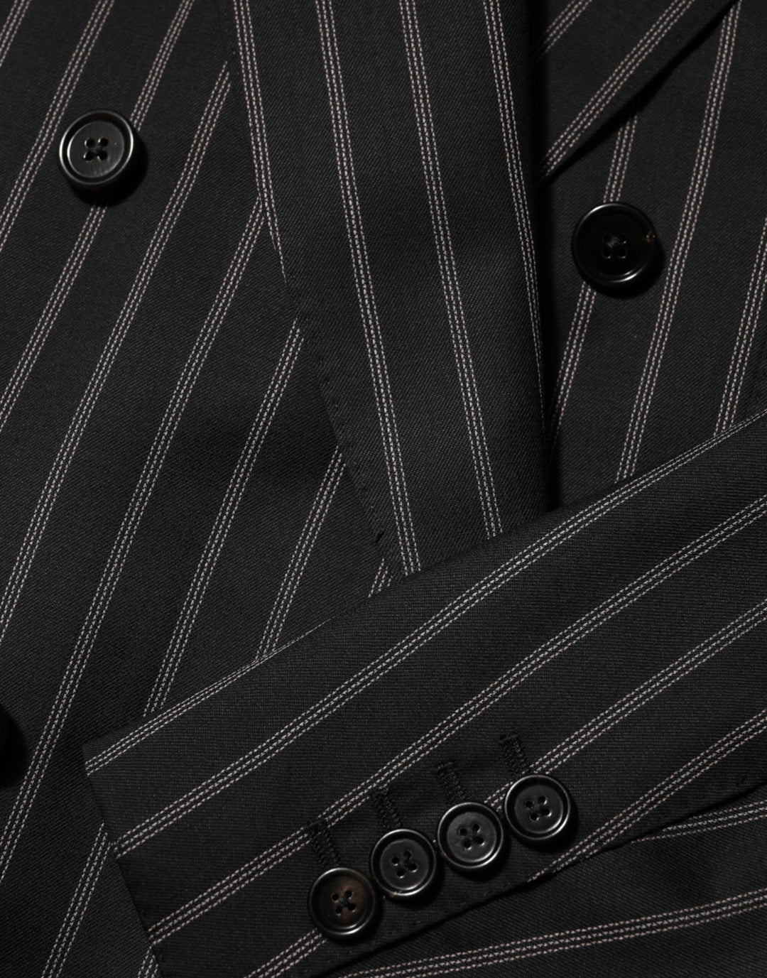 Dolce &amp; Gabbana Sample Sale Dolce &amp; Gabbana Black Stripes SICILIA 1 Button Suit Blazer - | Designer outlet