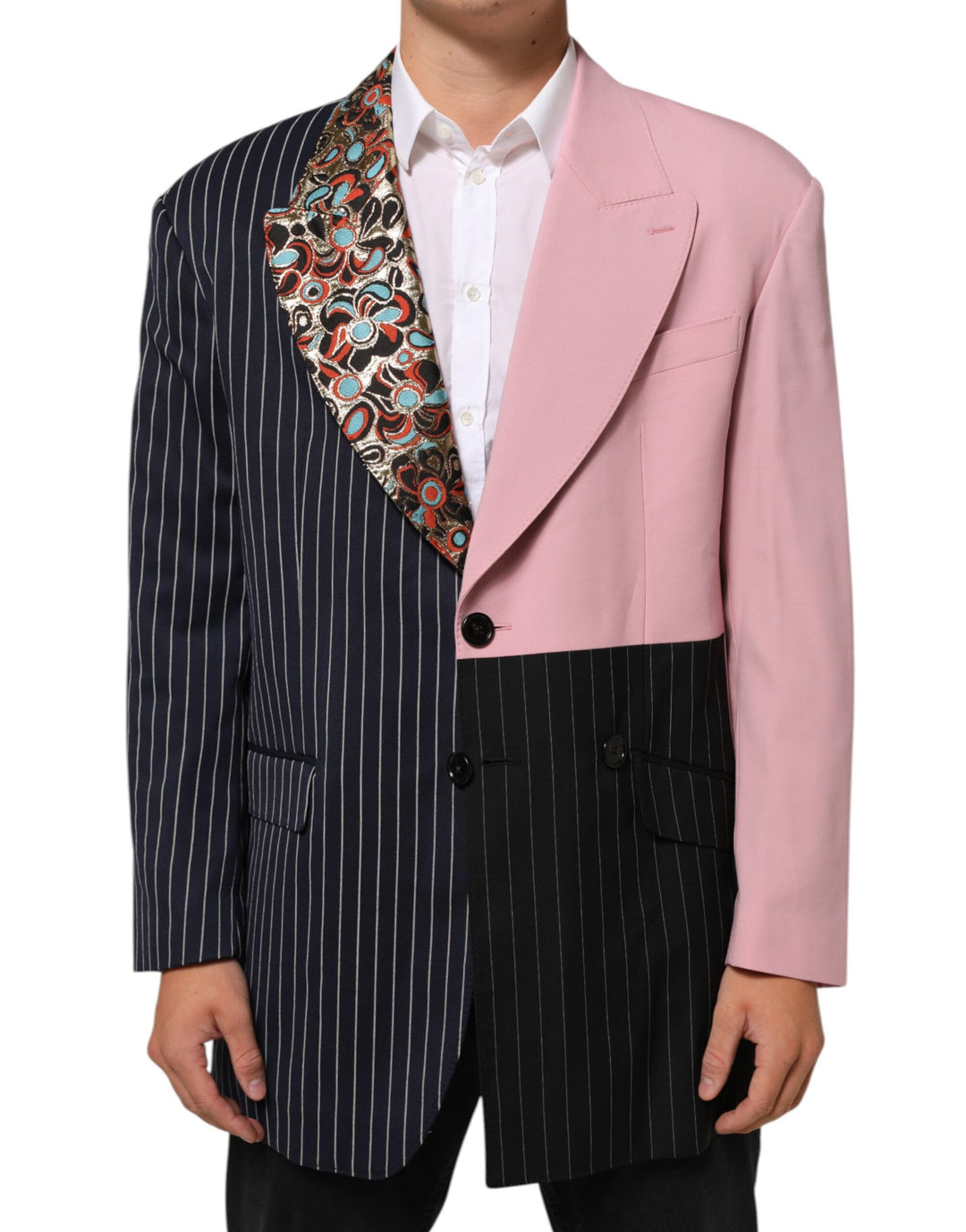 Dolce &amp; Gabbana Sample Sale Dolce &amp; Gabbana Multicolor Patchwork Single Breasted Jacket Blazer - | Designer outlet