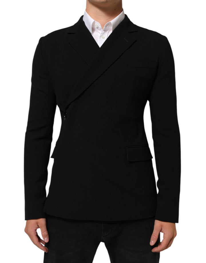 Dolce & Gabbana Black Wool Double Breasted Men Jacket Blazer by Dolce & Gabbana outlet now on sale