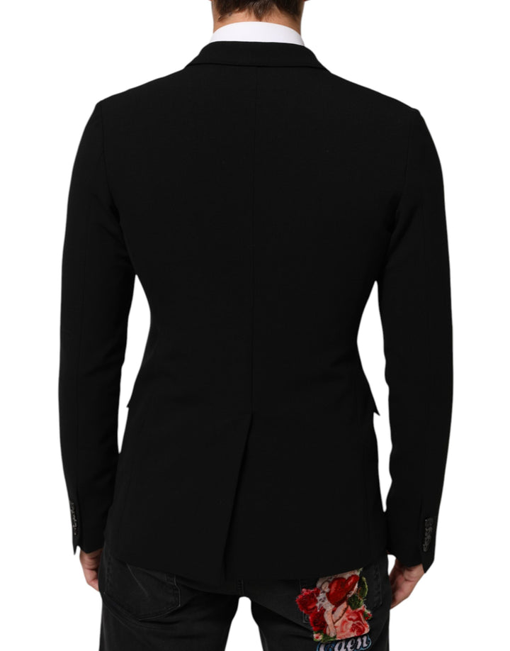 Dolce & Gabbana Black Wool Double Breasted Men Jacket Blazer by Dolce & Gabbana outlet now on sale