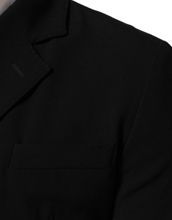 Dolce & Gabbana Black Wool Double Breasted Men Jacket Blazer by Dolce & Gabbana outlet now on sale