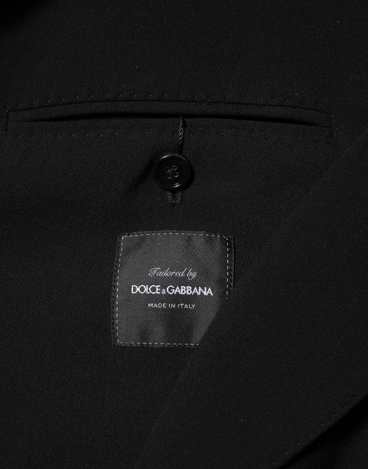 Dolce & Gabbana Black Wool Double Breasted Men Jacket Blazer by Dolce & Gabbana outlet now on sale