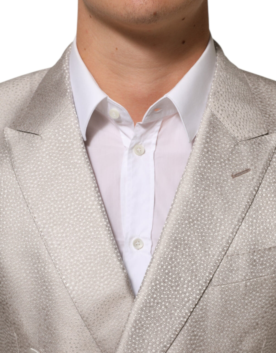 Dolce & Gabbana Beige MARTINI Double-Breasted Suit Blazer by Dolce & Gabbana outlet now on sale