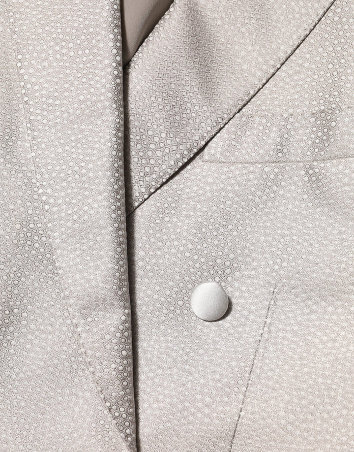 Dolce & Gabbana Beige MARTINI Double-Breasted Suit Blazer by Dolce & Gabbana outlet now on sale