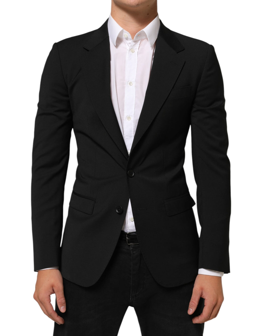 Dolce & Gabbana Black STAFF 2 Buttons Suit Jacket Blazer by Dolce & Gabbana outlet now on sale