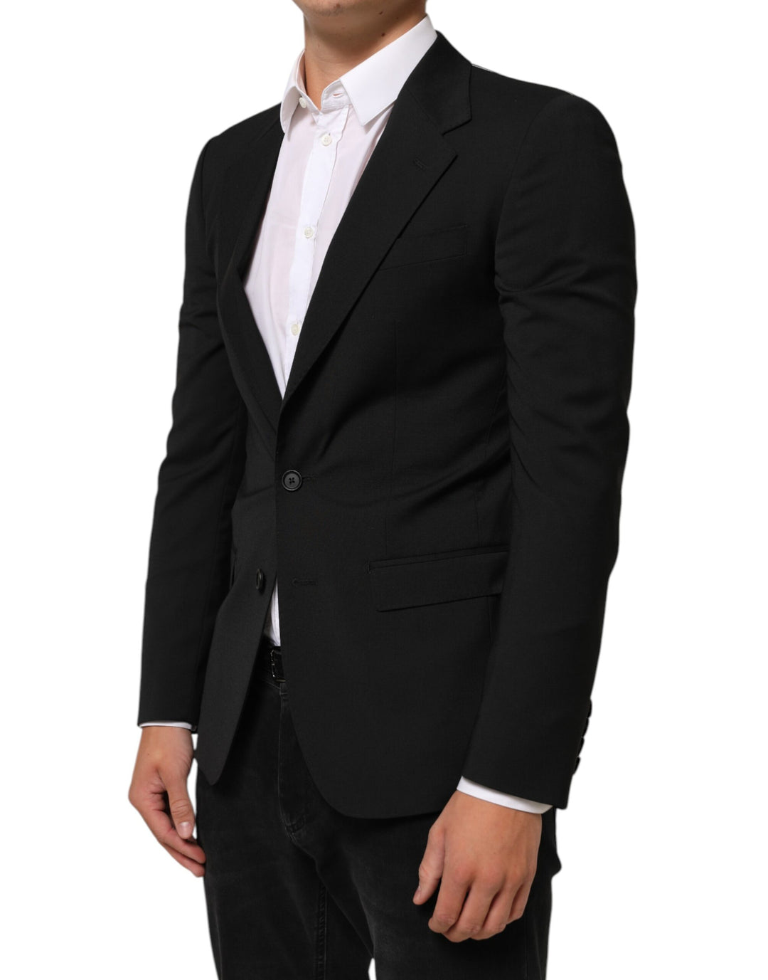 Dolce & Gabbana Black STAFF 2 Buttons Suit Jacket Blazer by Dolce & Gabbana outlet now on sale