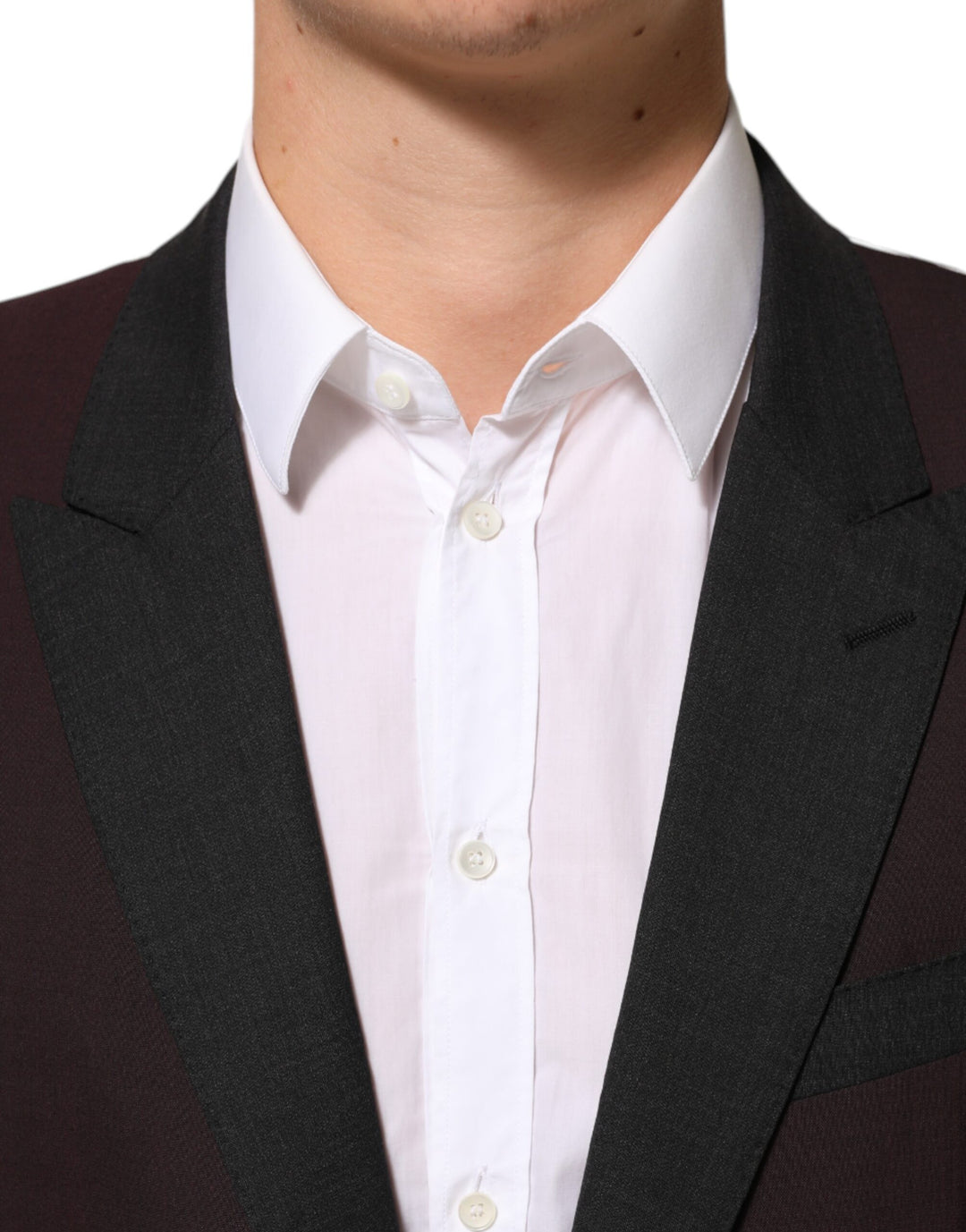 Dolce & Gabbana Maroon Wool 2 Buttons Suit Jacket Blazer by Dolce & Gabbana outlet now on sale