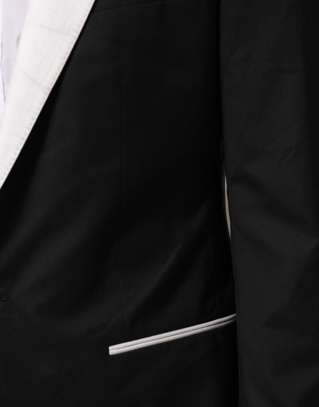 Dolce &amp; Gabbana Sample Sale Dolce &amp; Gabbana Black White MARTINI 1 Button Men Suit Blazer - | Designer outlet