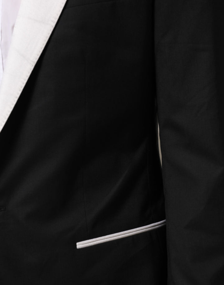 Dolce &amp; Gabbana Sample Sale Dolce &amp; Gabbana Black White MARTINI 1 Button Men Suit Blazer - | Designer outlet