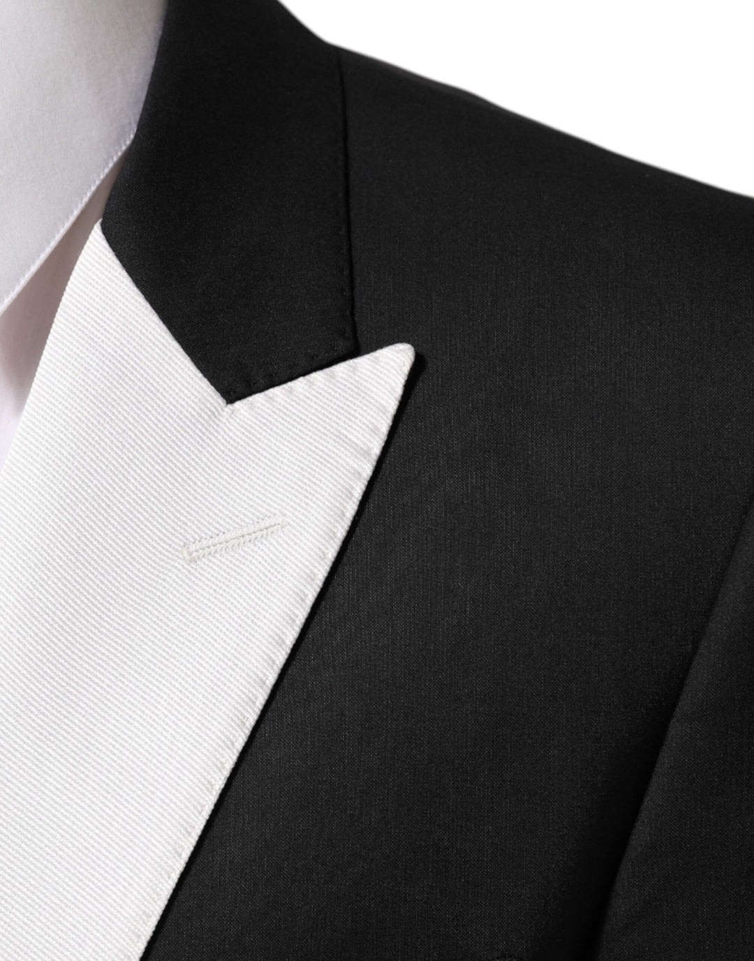 Dolce &amp; Gabbana Sample Sale Dolce &amp; Gabbana Black White MARTINI 1 Button Men Suit Blazer - | Designer outlet