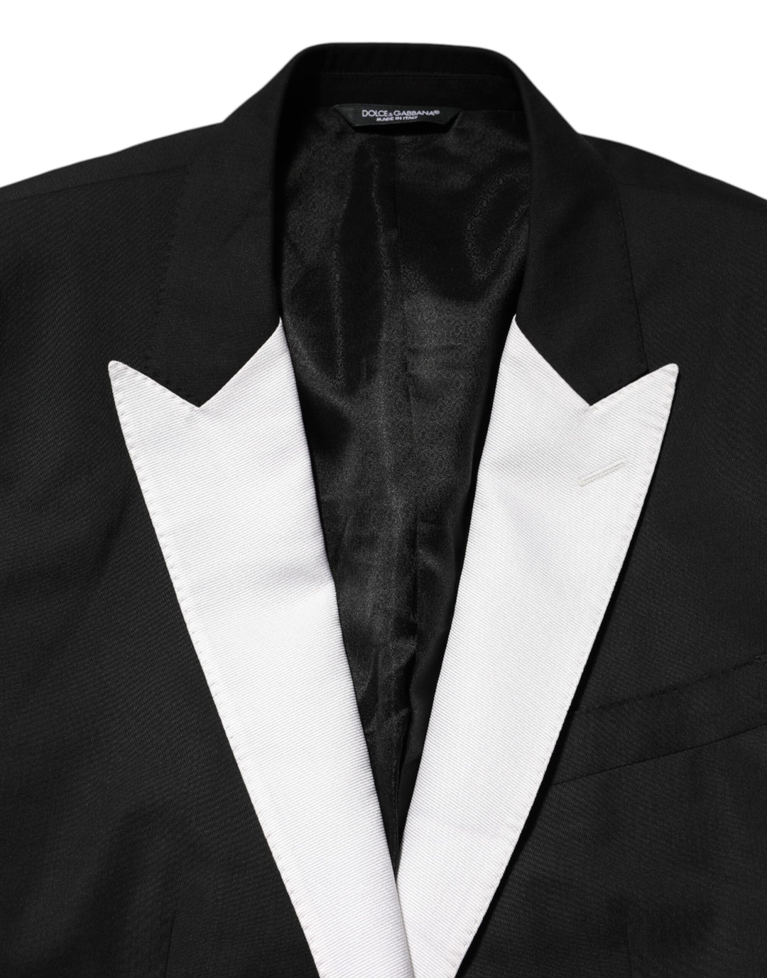 Dolce &amp; Gabbana Sample Sale Dolce &amp; Gabbana Black White MARTINI 1 Button Men Suit Blazer - | Designer outlet