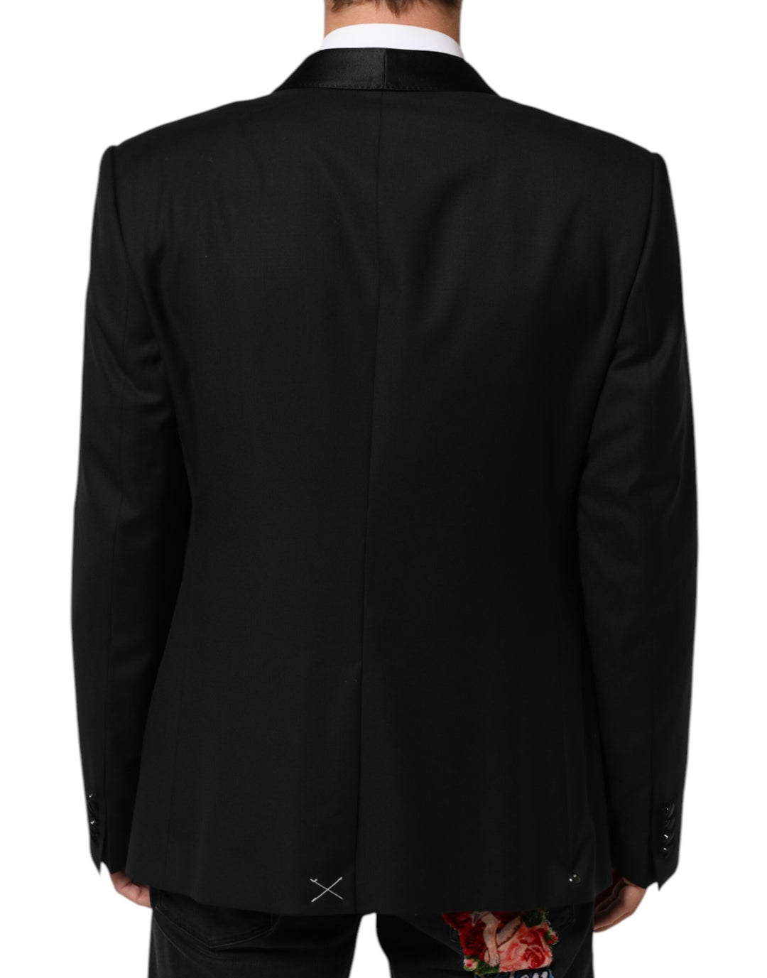 Dolce & Gabbana Black Wool GOLD 1 Button Men Suit Blazer by Dolce & Gabbana outlet now on sale