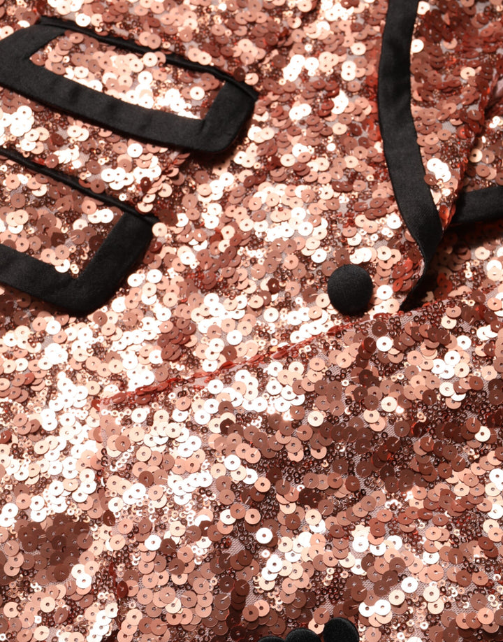 Dolce & Gabbana Pink Sequin SICILIA 1 Button Men Suit Blazer by Dolce & Gabbana outlet now on sale