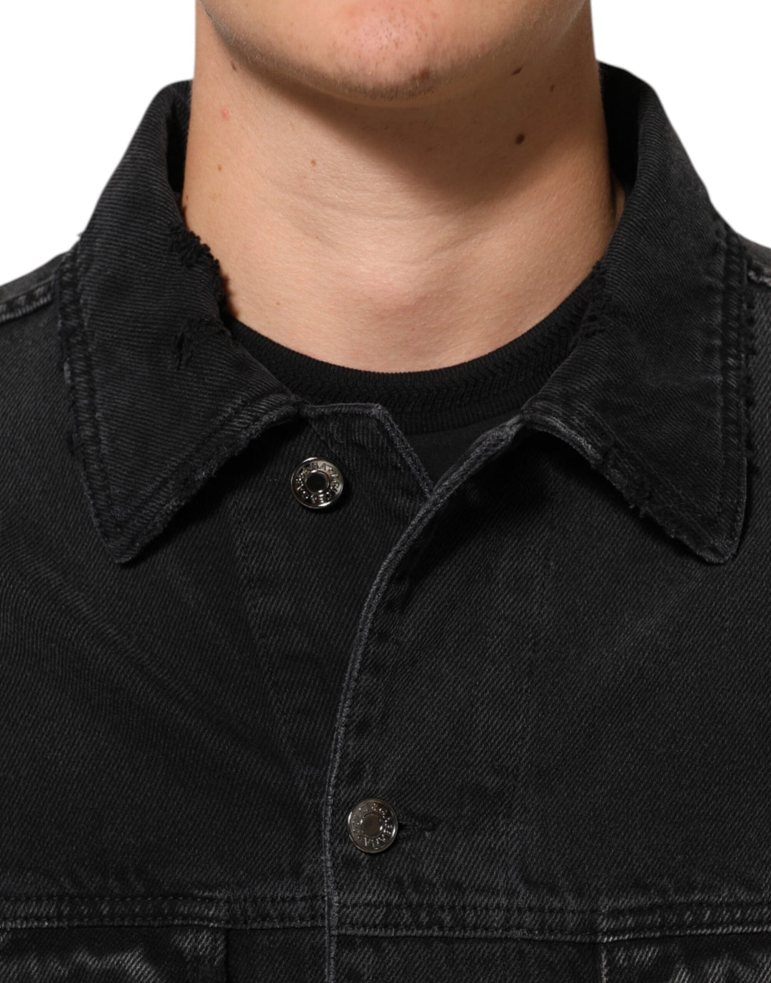 Dolce &amp; Gabbana Black Cotton Stretch Denim Blouson Jacket by Dolce &amp; Gabbana outlet now on sale