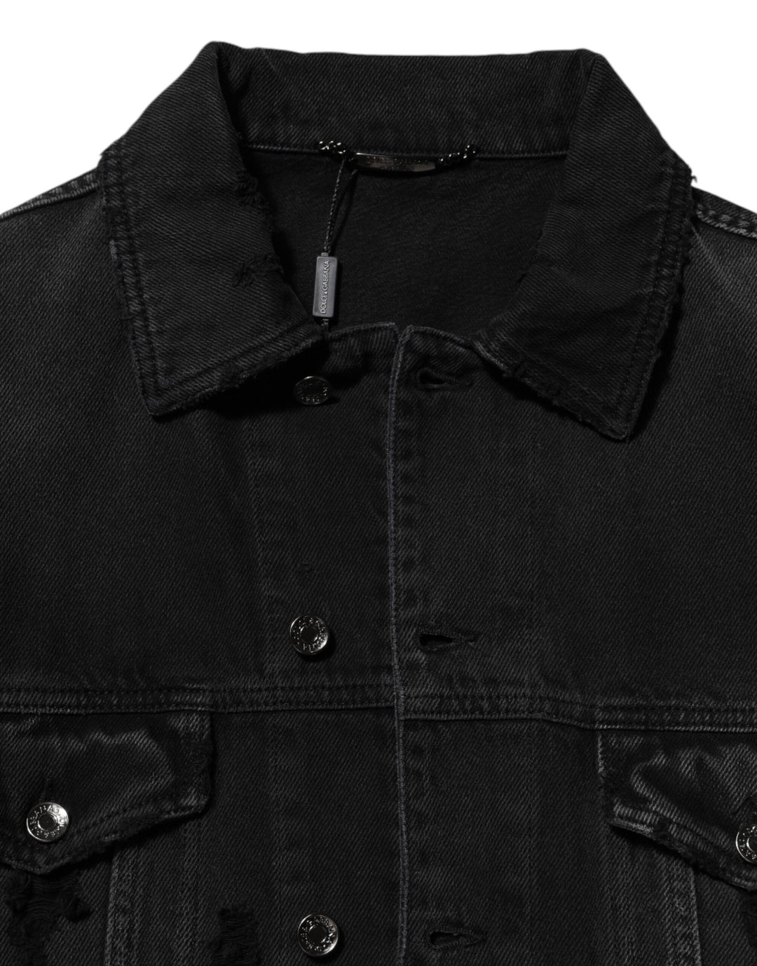 Dolce &amp; Gabbana Sample Sale Dolce &amp; Gabbana Black Cotton Stretch Denim Blouson Jacket - | Designer outlet