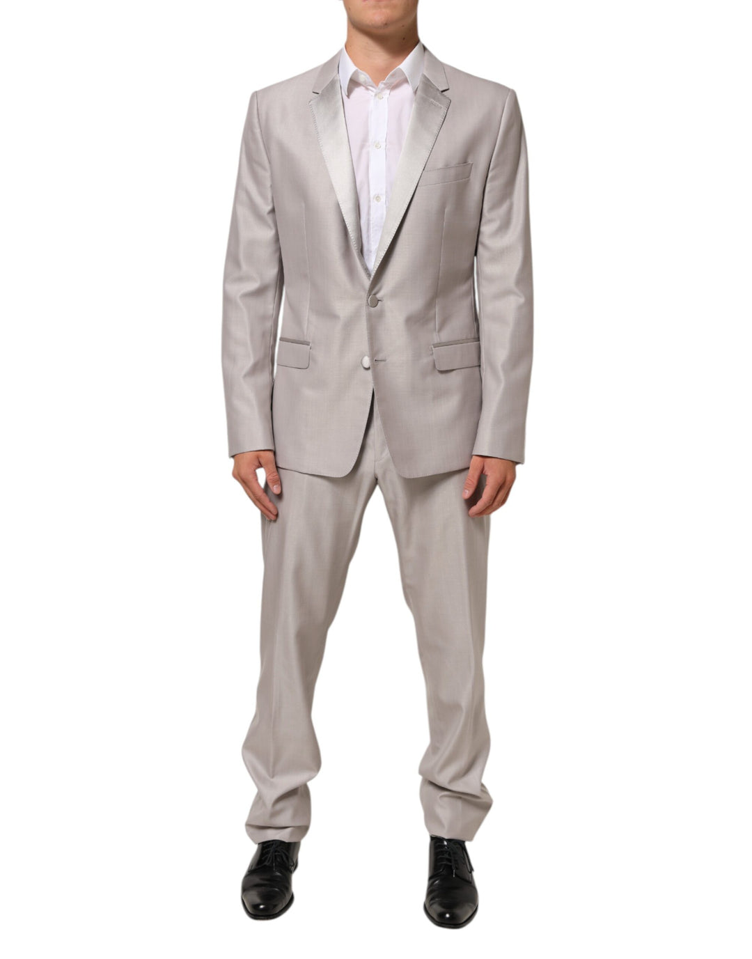 Dolce & Gabbana Light Gray Wool 2 Piece MARTINI Formal Suit by Dolce & Gabbana outlet now on sale