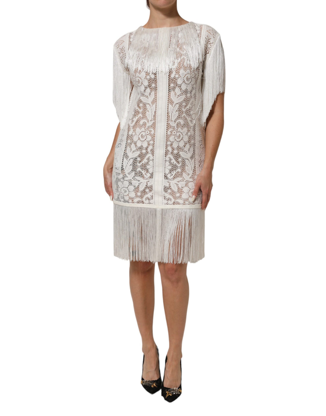 Dolce & Gabbana White Floral Lace Dress | Authentic Dresses on Sale  Ask  Me Wear