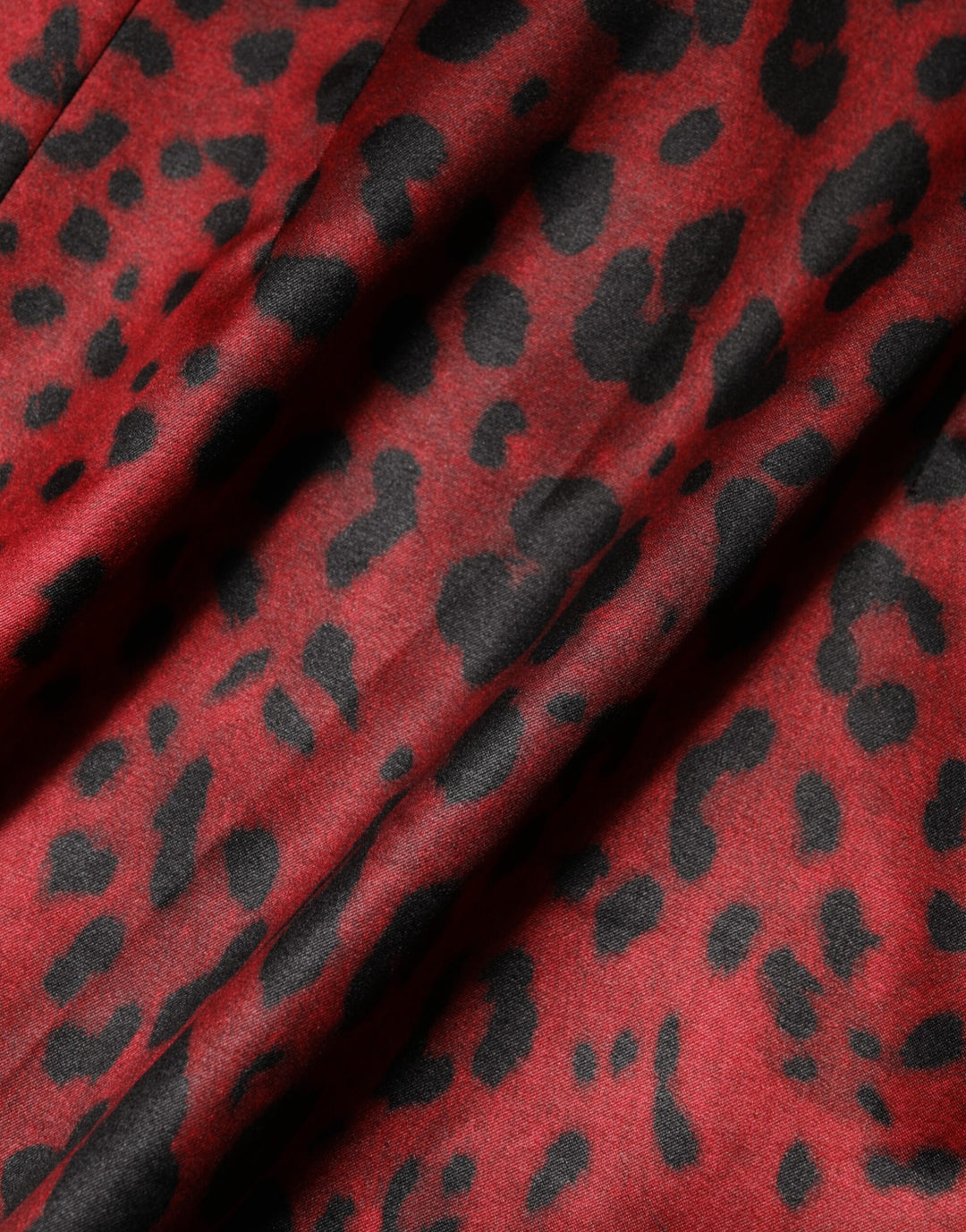 Dolce &amp; Gabbana Sample Sale Dolce &amp; Gabbana Red Leopard Sheath Long Sleeves Dress - | Designer outlet