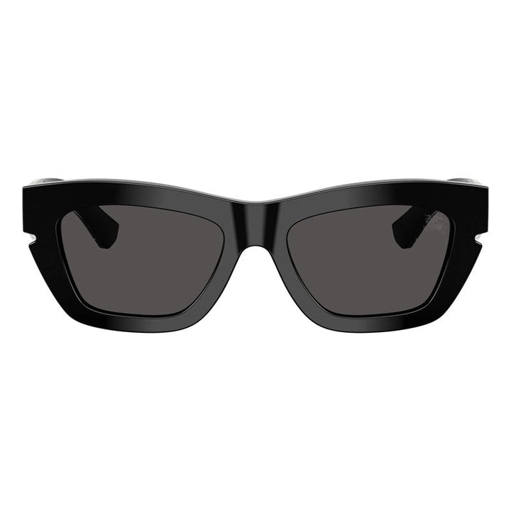 Burberry Sunglasses Square Full Rim, Shiny Black Frame and Dark Grey Lens BE4454300187