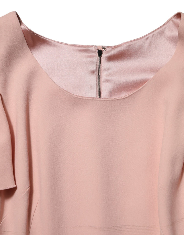 Dolce &amp; Gabbana Sample Sale Dolce &amp; Gabbana Pink Viscose Short Sleeves Sheath Midi Dress - | Designer outlet