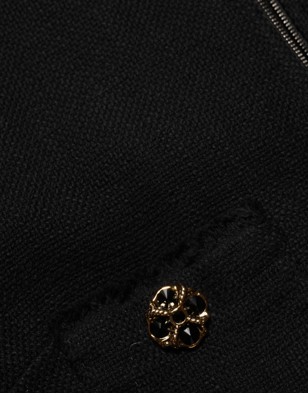 Dolce &amp; Gabbana Sample Sale Dolce &amp; Gabbana Black Cotton Full Zip Cropped Coat Jacket - | Designer outlet
