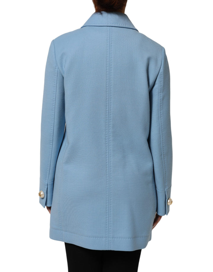 Dolce &amp; Gabbana Sample Sale Dolce &amp; Gabbana Blue Buttoned Down Trench Coat Jacket - | Designer outlet