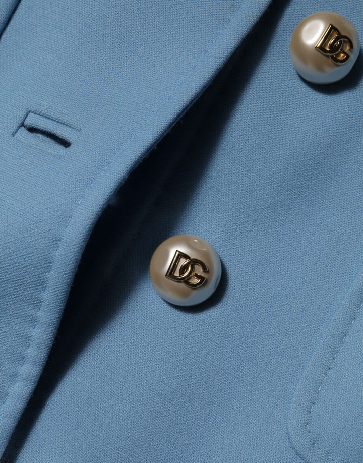 Dolce &amp; Gabbana Sample Sale Dolce &amp; Gabbana Blue Buttoned Down Trench Coat Jacket - | Designer outlet