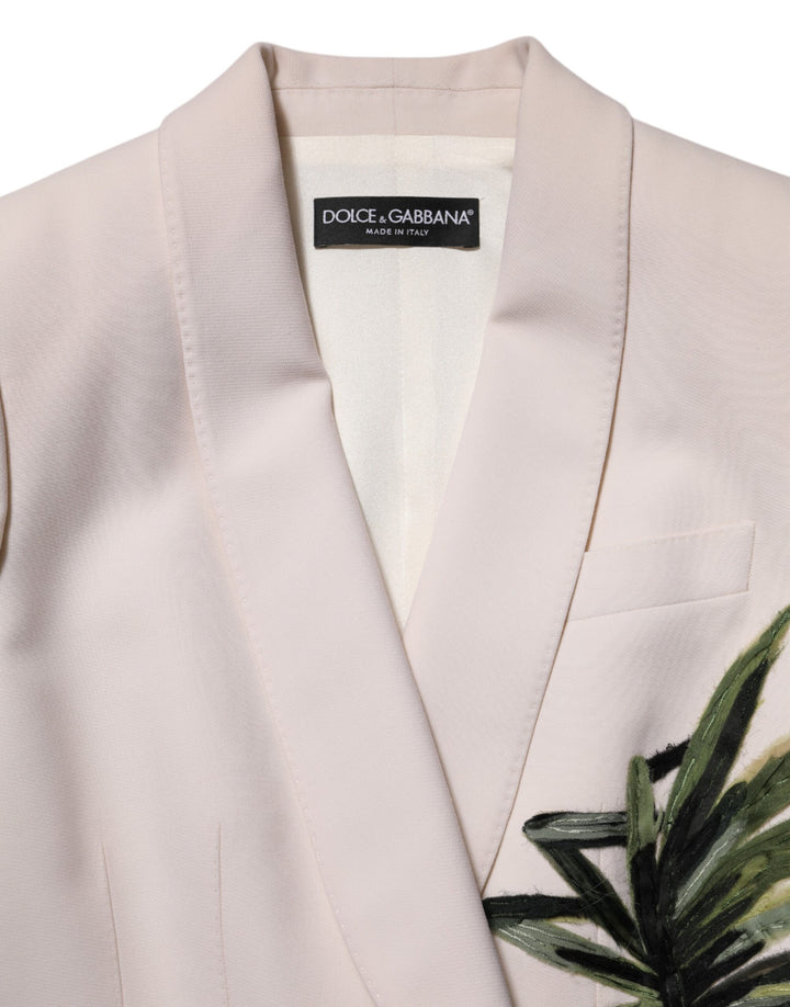 Dolce &amp; Gabbana Sample Sale Dolce &amp; Gabbana Beige Embroidered Single Breasted Jacket - | Designer outlet