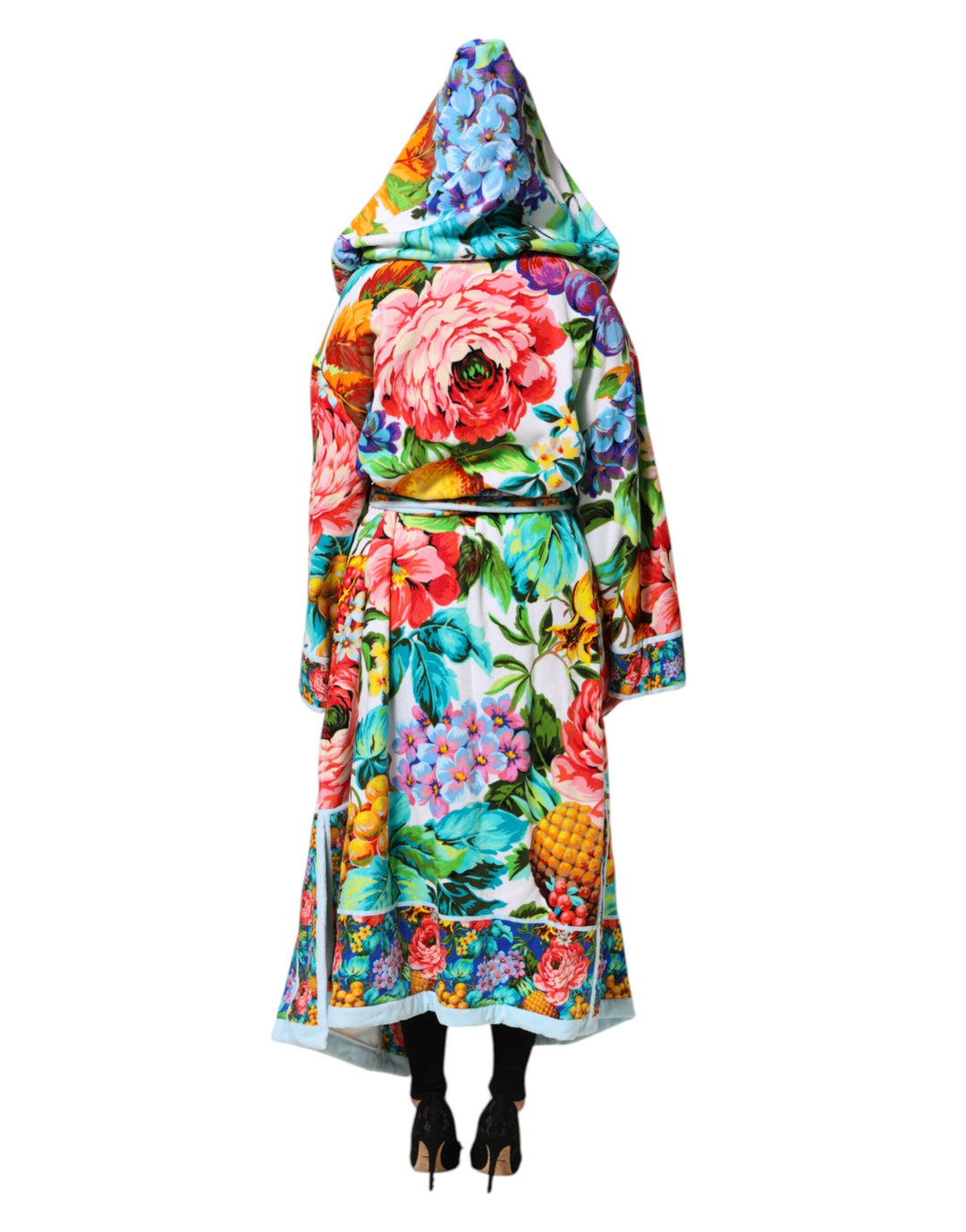 Dolce &amp; Gabbana Sample Sale Dolce &amp; Gabbana Multicolor Floral Print Belted Bathrobe Coat Jacket - | Designer outlet