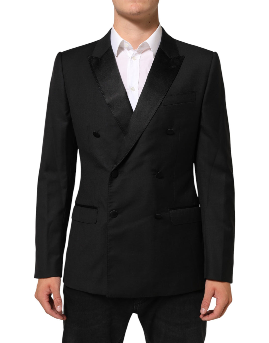 Dolce &amp; Gabbana Sample Sale Dolce &amp; Gabbana Black MARTINI Double-Breasted Suit Blazer - | Designer outlet