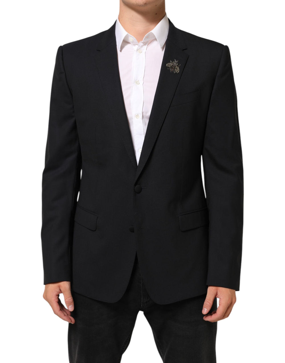 Dolce & Gabbana Black Bee MARTINI 2 Button Men Suit Blazer by Dolce & Gabbana outlet now on sale
