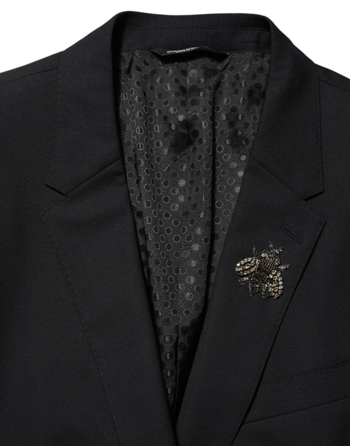 Dolce & Gabbana Black Bee MARTINI 2 Button Men Suit Blazer by Dolce & Gabbana outlet now on sale