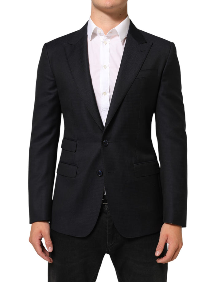 Dolce & Gabbana Black Wool NAPOLI 2 Button Men Suit Blazer by Dolce & Gabbana outlet now on sale