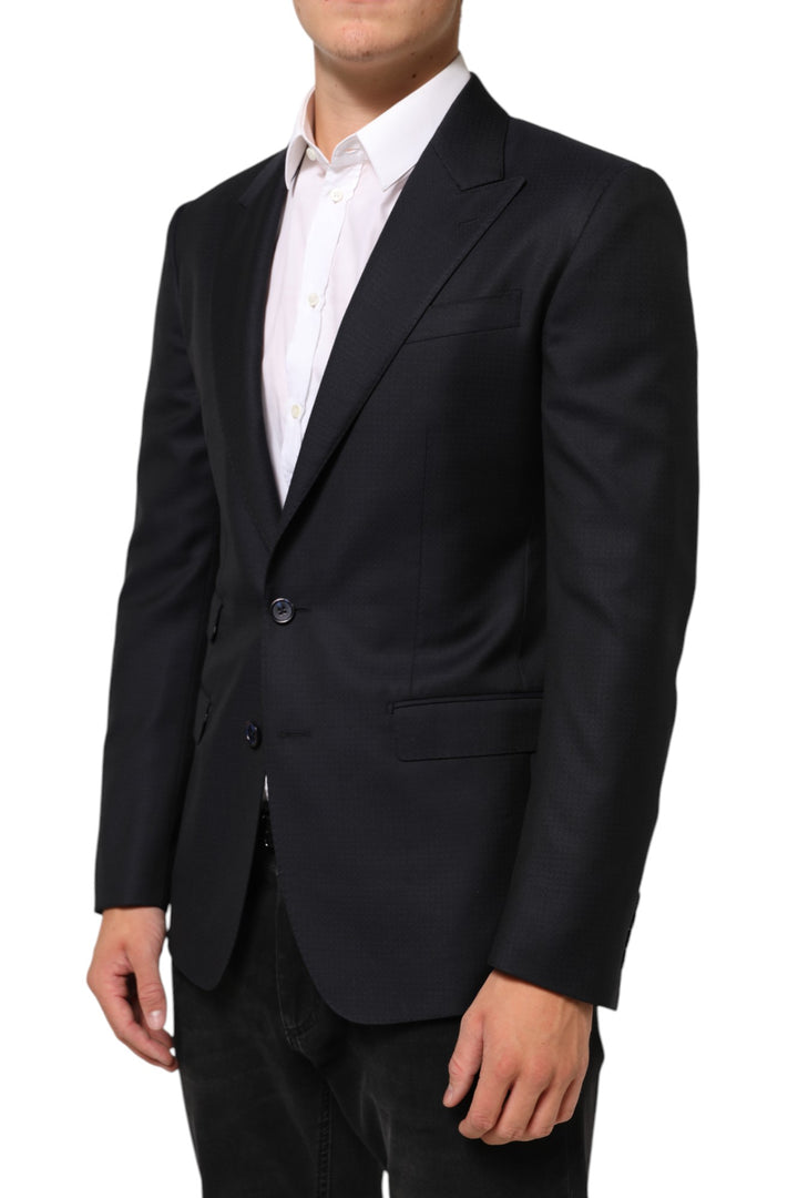 Dolce & Gabbana Black Wool NAPOLI 2 Button Men Suit Blazer by Dolce & Gabbana outlet now on sale